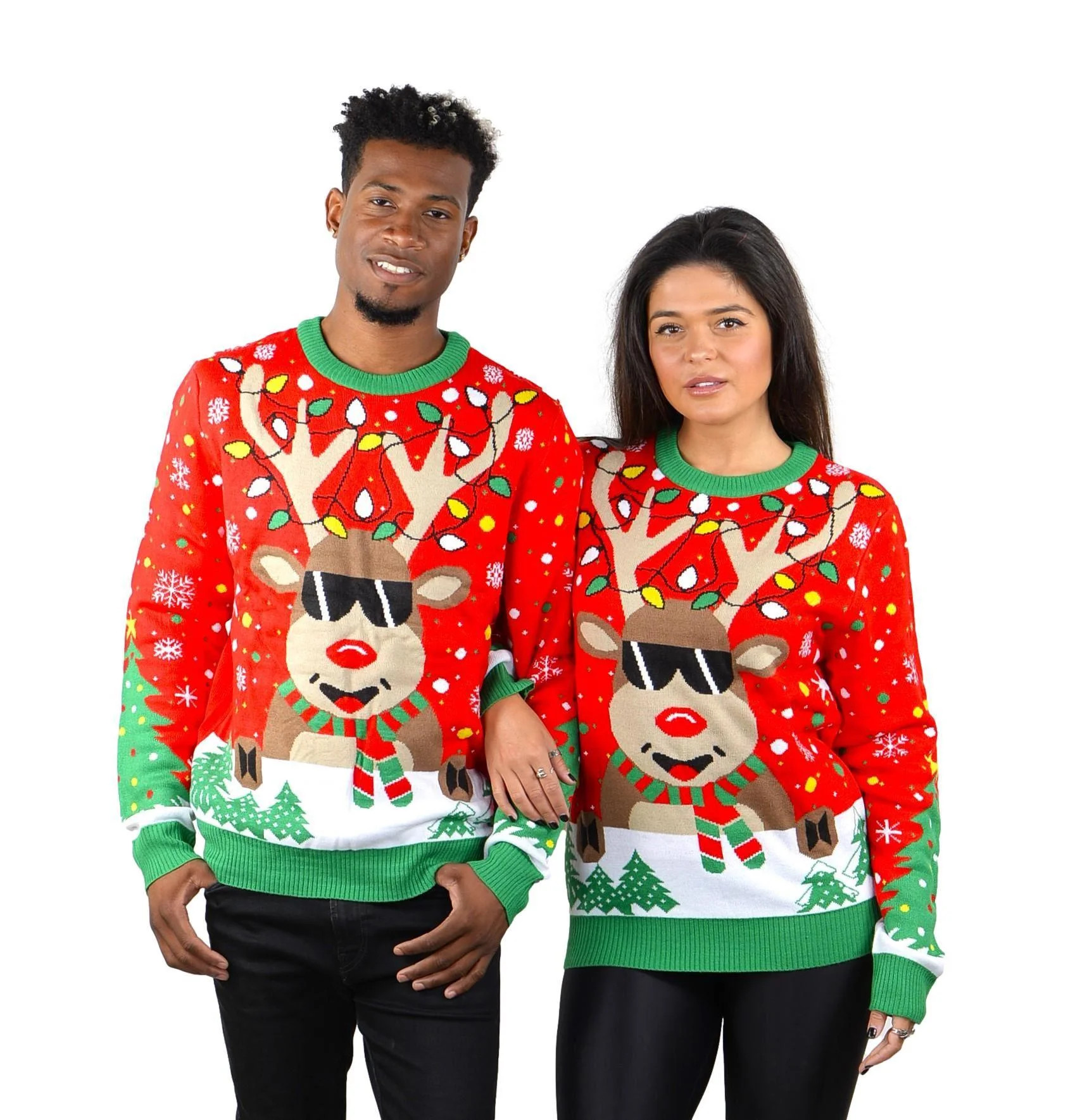Socal Look Women's Ugly Christmas Sweater, Long Sleeve Crew Neck Acrylic Holiday Pullover, L | Walmart (US)