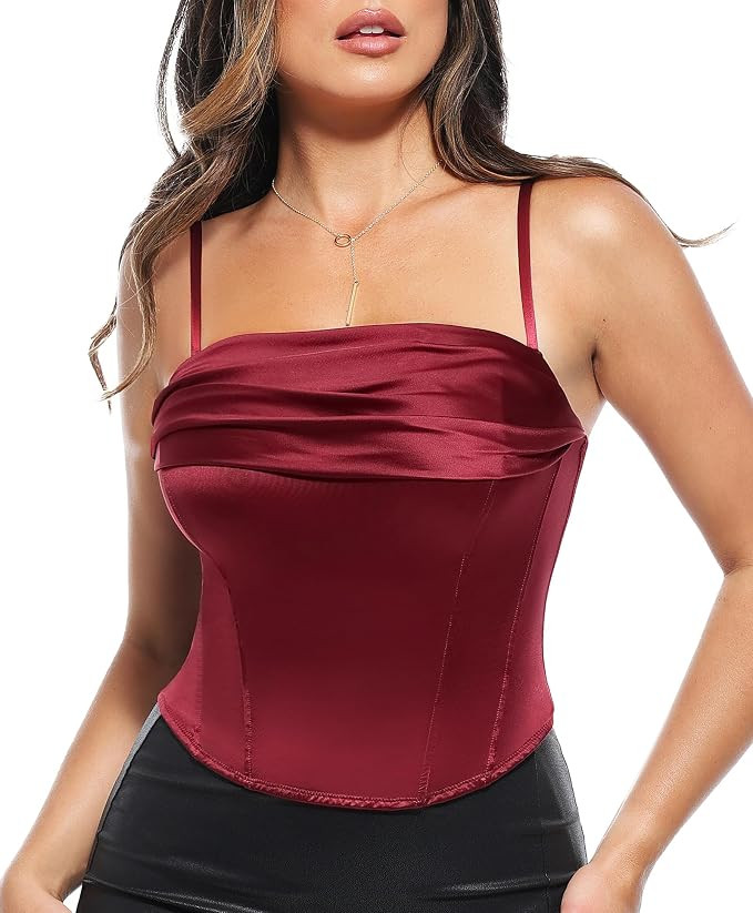 Popilush Corset Tops for Women Shapewear Tummy Control Camisole | Amazon (US)