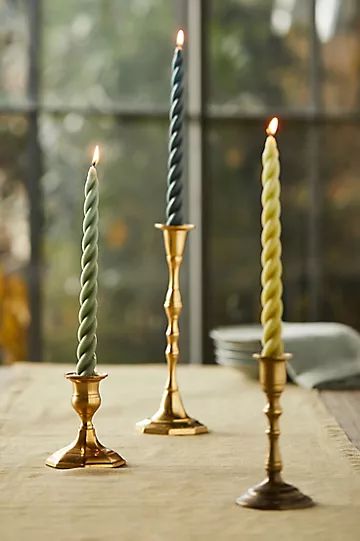 Twisty Tapers, Set of 3 Green Multi | Anthropologie (US)