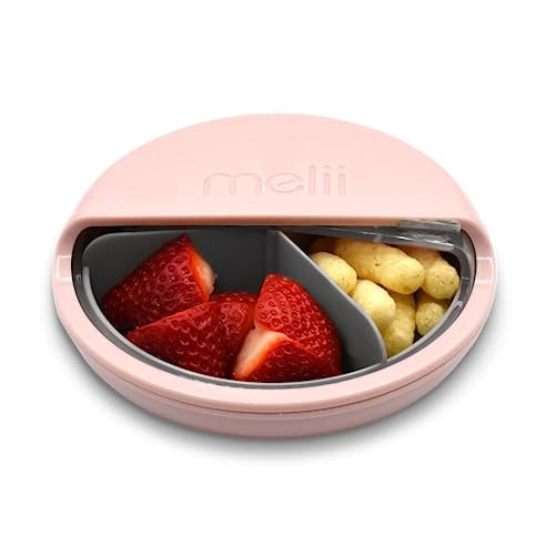 melii Spin Snack Container - BPA-Free, Dishwasher Safe Snack Container for On-The-Go Travel, Healthy Snacking, Eco-Friendly, Lead-Free, PVC-Free - Perfect for Kids and Adults - Pink | Amazon (US)