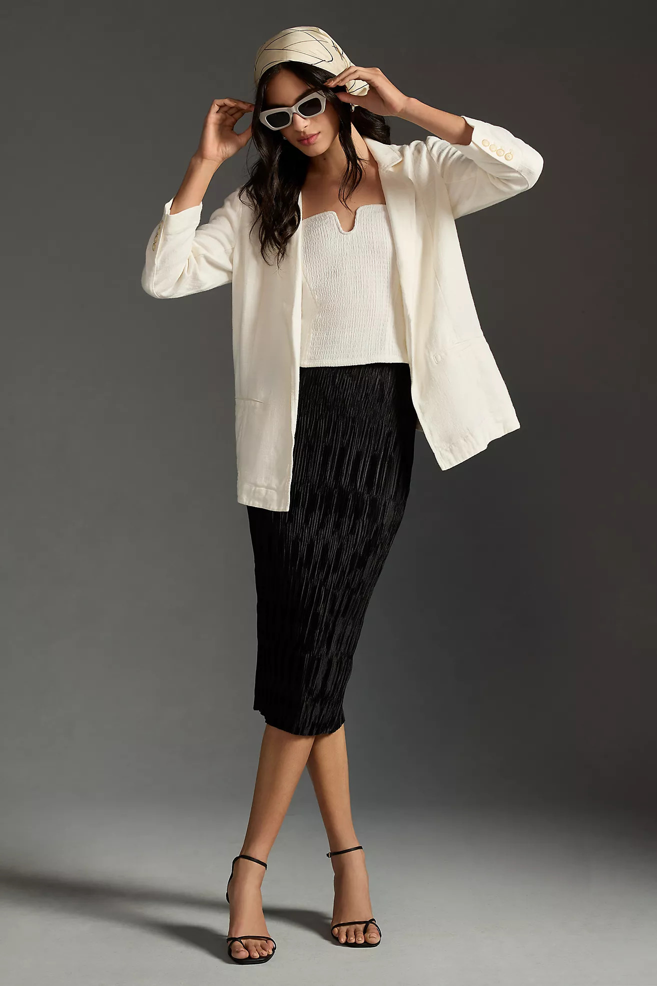 By Anthropologie Linen Tulip Blazer | Anthropologie (US)