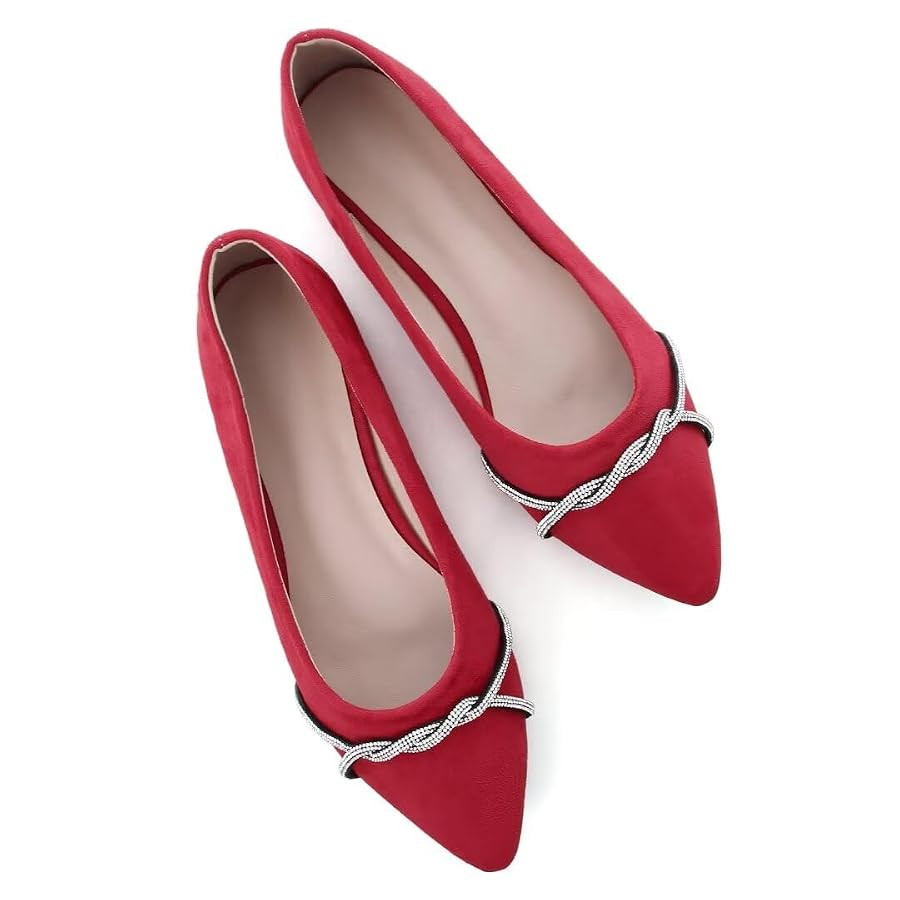 TN TANGNEST Womens Casual Flats Fashion Chain Pointed Toe Ballet Flats Rhinestone Flats Comfort S... | Amazon (US)