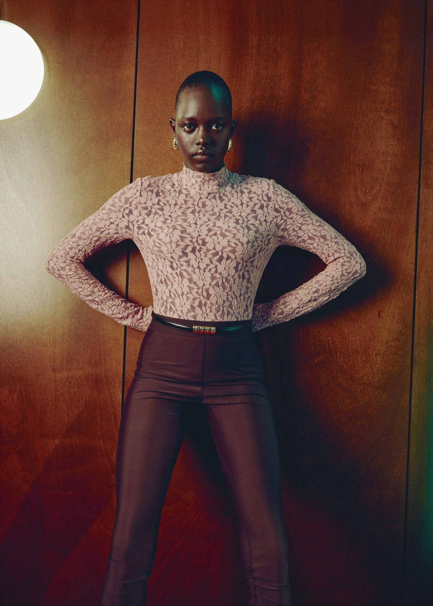 Lace t-shirt with perkins neckCurrent price [US$ 45.99 ]US$ 45.99Select a colourNude | Mango (US/MX/AU)