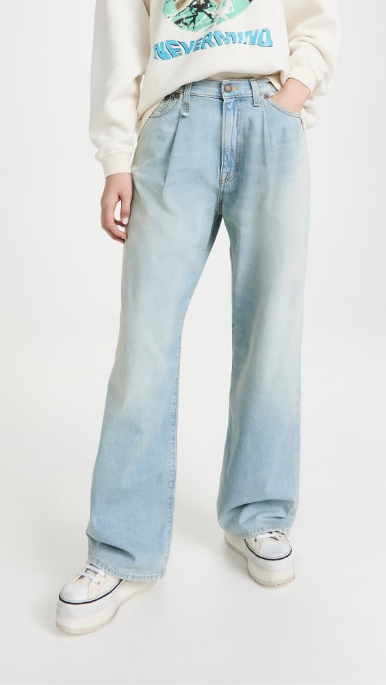 R13 Damon Pleated Wide Leg Jeans | Shopbop | Shopbop