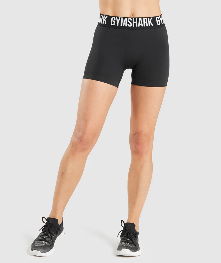 Gymshark Fit Seamless Shorts - Black/White | Gymshark (Global)