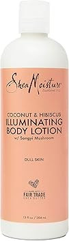 SheaMoisture Coconut Oil and Hibiscus Illuminating Body Lotion for Dull, Dry Skin, 13 Fl Oz | Amazon (US)