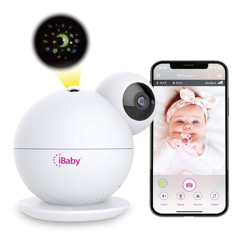 iBaby M8 2K Smart Baby Monitor, 355° Pan 110° Tilt and 2-Way Talk, Video Baby Monitor with Cryi... | Amazon (US)
