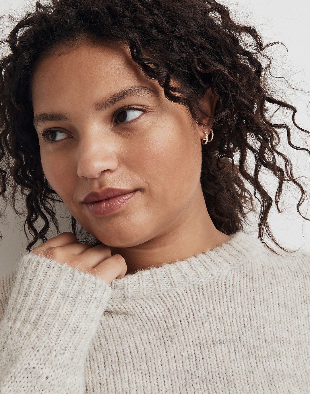Delicate Collection Demi-Fine Pavé Double Hoop Earrings | Madewell
