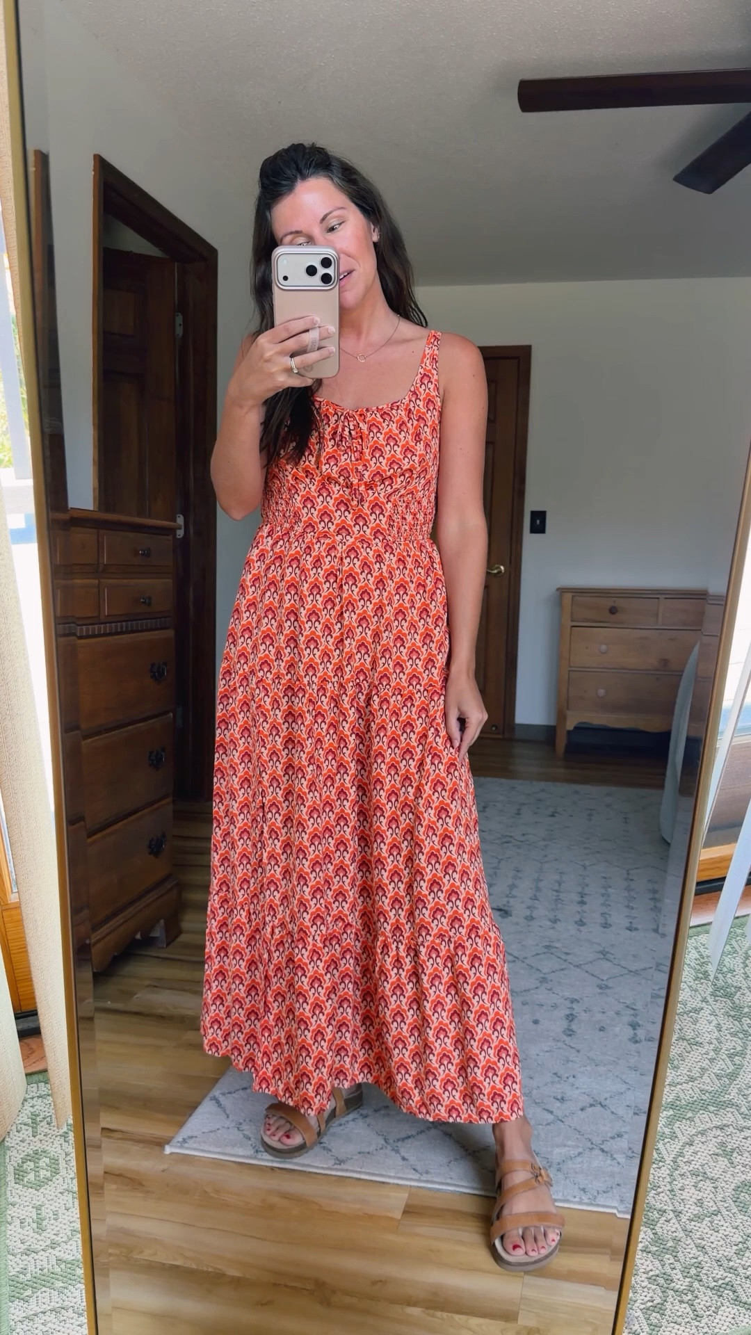 small in my dress and size 6 in my sandals 🧡

#LTKPetite #LTKSeasonal #LTKootd