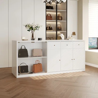 Closet Island Organizer With Glass Door Storage For Walk In Closet | Wayfair North America