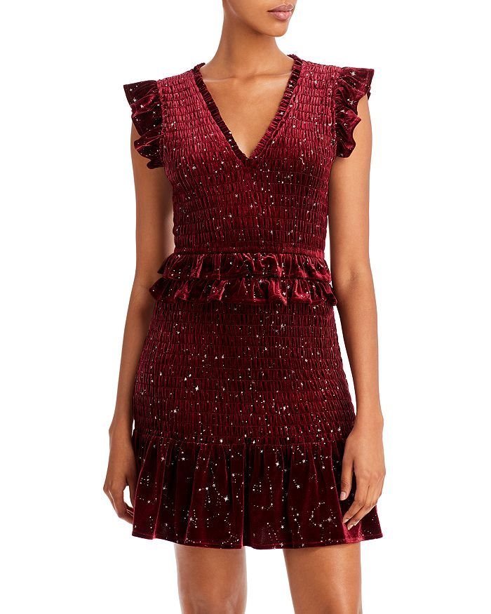 Velvet Smocked Mini Dress | Bloomingdale's (US)