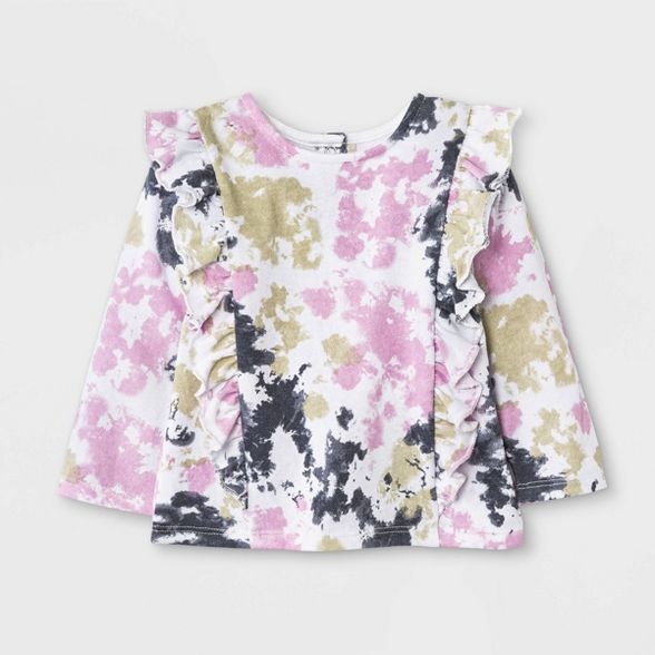 Grayson Mini Baby Girls' French Terry Sweatshirt & Tie-Dye Bottom Set | Target
