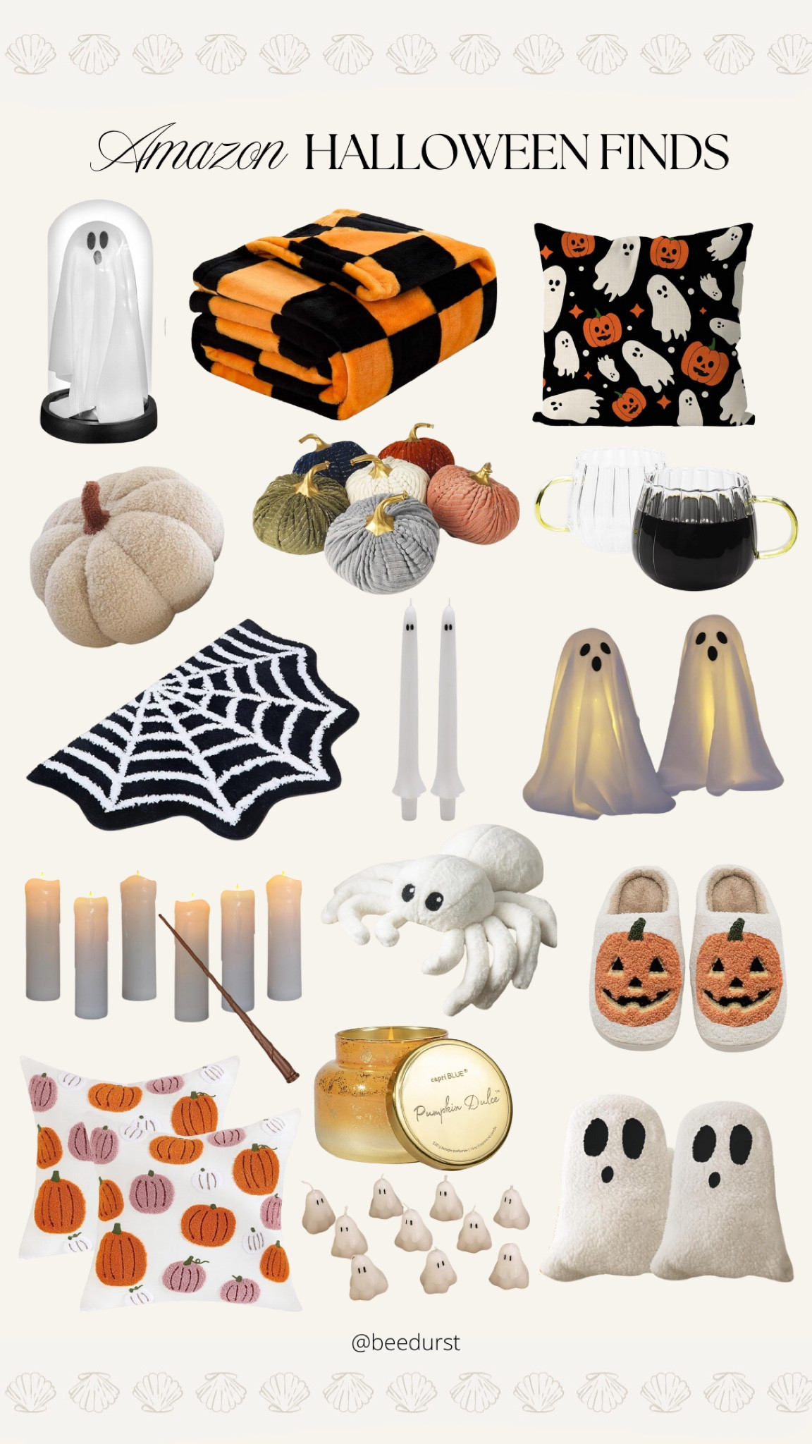 Amazon Halloween decor! Trendy Halloween decor, affordable Halloween decor, pumpkin decor, faux candles, pumpkin slippers, spider pillow, ghost pillow, ghost decor, pumpkin mug, Halloween blanket, Halloween pillow, ghost pillow, pumpkin pillow, ghost candles, Halloween throw blanket, spider web rug, Halloween candle, fall candle 

#LTKHome #LTKFindsUnder50 #LTKSeasonal