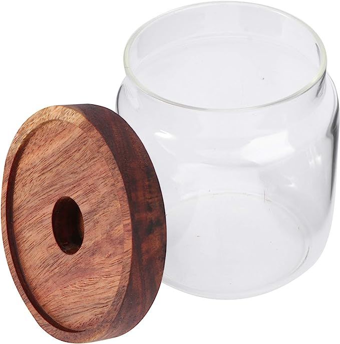 BESTONZON 500ML Clear candy jar spice condiment glass bottle tea storage canister transparent foo... | Amazon (US)