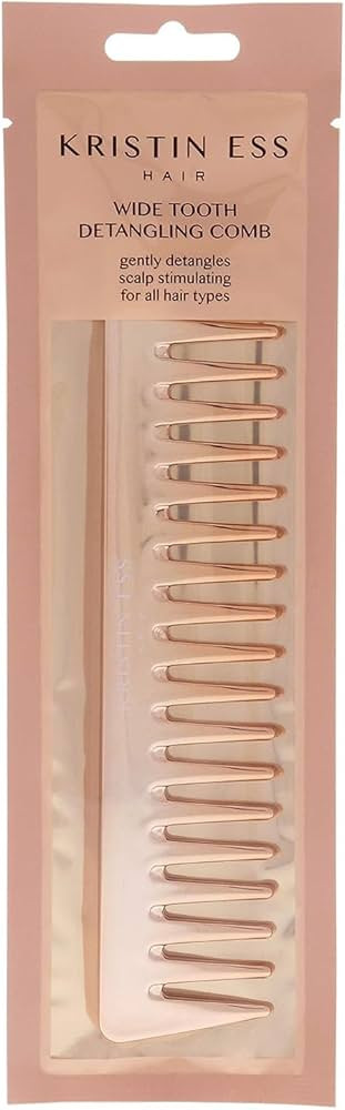Kristin Ess Rose Gold Wide Tooth Detangling Hair Comb - Gently Detangles Hair + Scalp Stimulating... | Amazon (US)