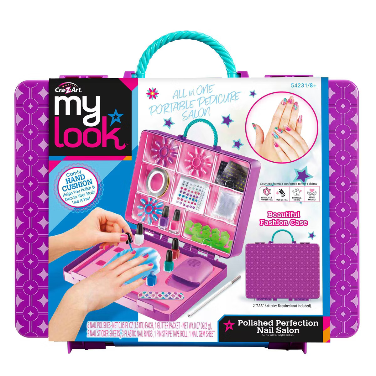 My Look Polished Perfection Kit: Includes Brush, Nail Polish, Toe Separator, Press-On Nails, Craf... | Target