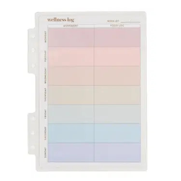 A5 Ring Agenda Wellness Goal Tracker Dashboard | Erin Condren | Erin Condren