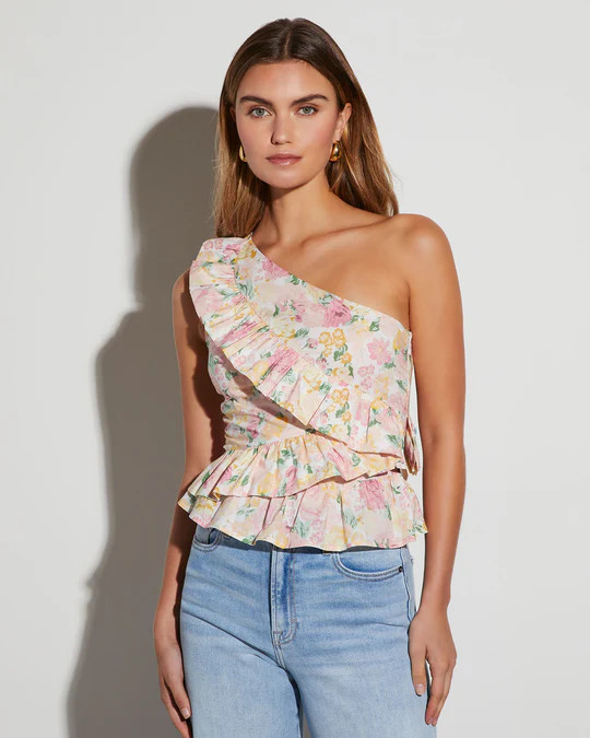 Tiana Floral One Shoulder Top | VICI