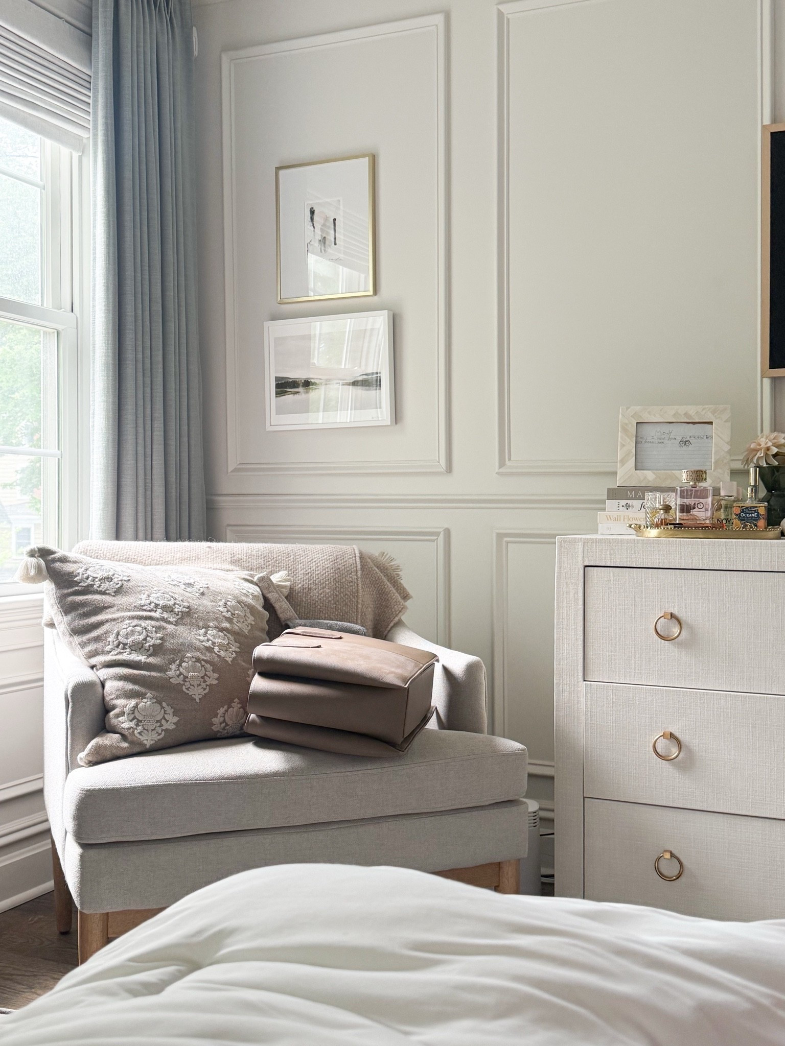 Cozy bedroom reading nook. These linen curtain panels are a best seller for a reason: they’re fully custom and so gorgeous! I have the “pale blue aqua” with a standard liner and punch pleat.

#LTKHome #LTKSaleAlert #LTKmorningroutine
