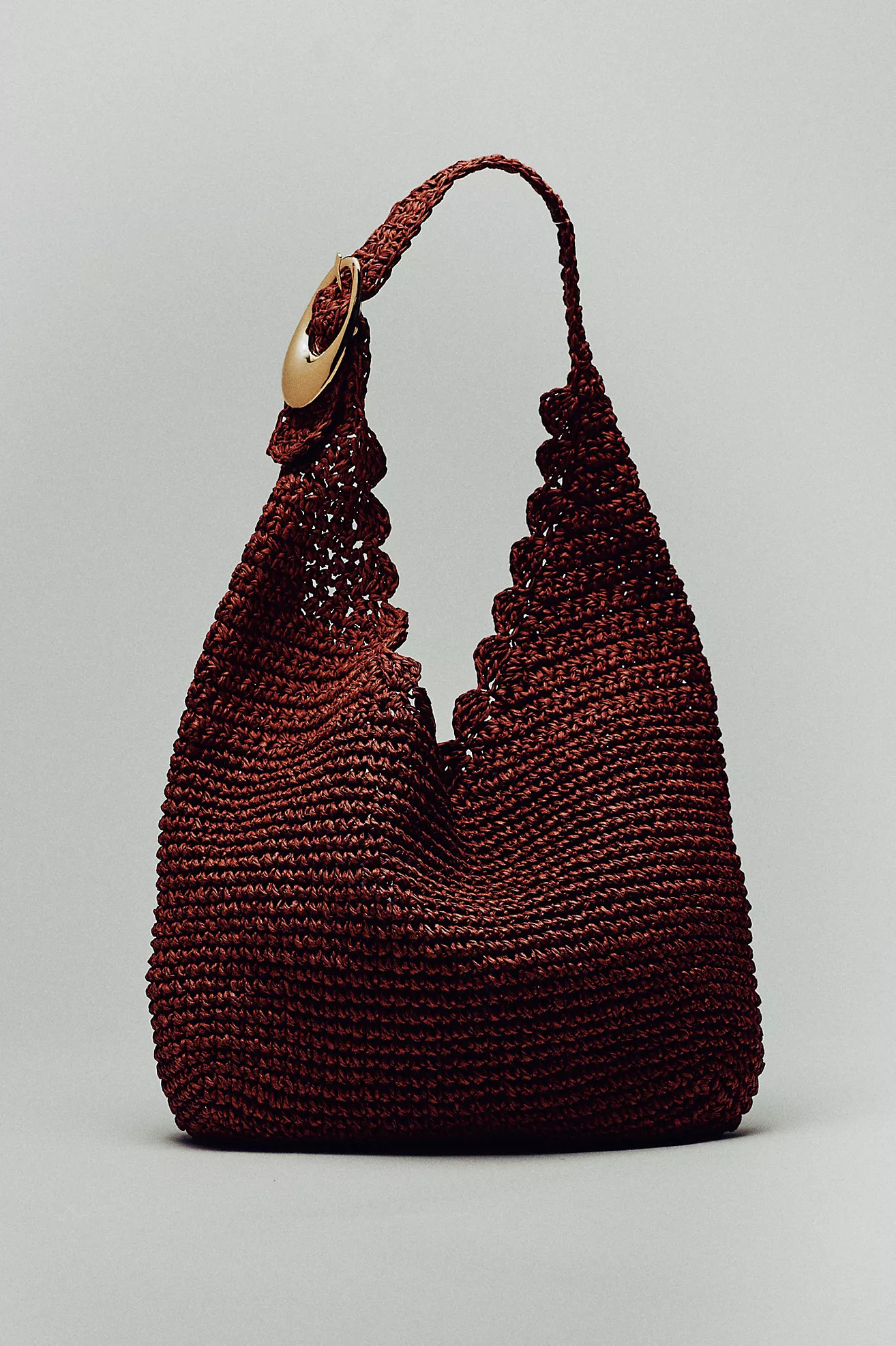 Love Knot Raffia Buckle Slouchy Bag | Anthropologie (US)