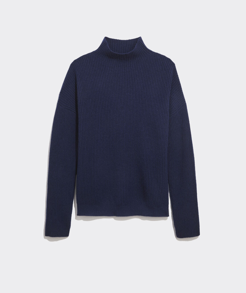 Seaspun Cashmere Ribbed Mockneck Sweater | vineyard vines