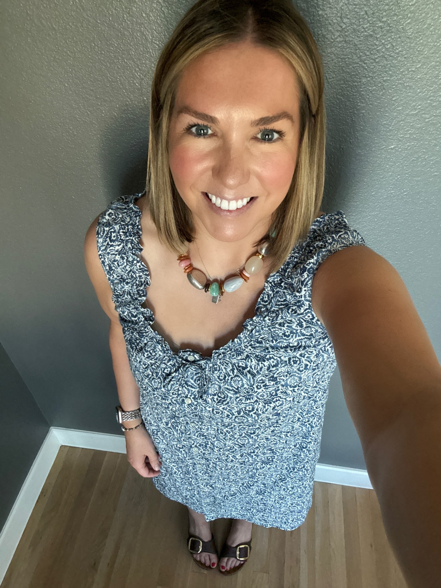 Our town is hosting its annual Art in the Square this weekend. We went to walk around and go to dinner. It was almost 90 degrees so light and breezy was needed. This dress is so cute and currently on sale! Paired it with birks for a comfortable sandal

#LTKootd #LTKMidsize #LTKSaleAlert