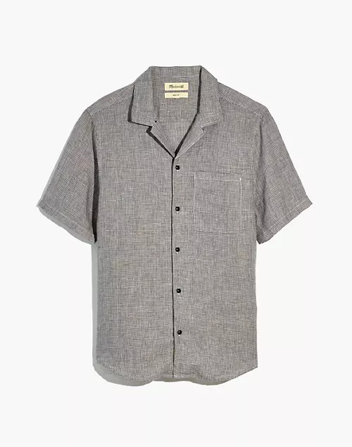 Linen Easy Short-Sleeve Shirt in Print | Madewell