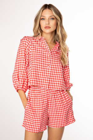 Red Gingham Blouse | EllandEmm