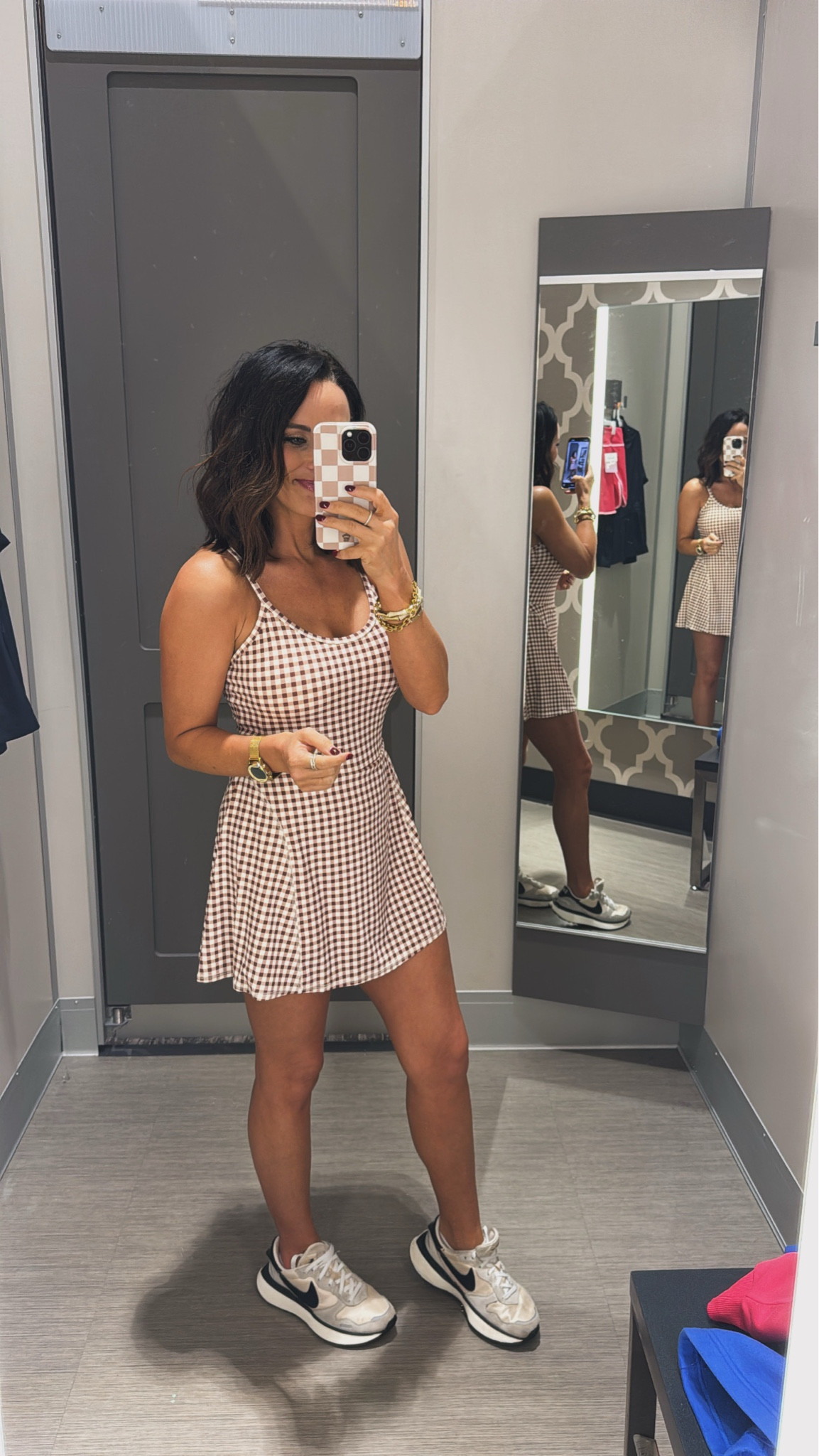 This pattern is so pretty, y'all! The color, the gingham, the fit, and the built-in shorts make this the perfect active dress!
Mom style workout outfit inspo athletic dress Target finds mom approved outfit school drop off clothes women’s fashion spring fashion Target favorites Athleisure elevated basics chic style Vintage Pickin

#LTKootd #LTKdayinmylife #LTKmomlife