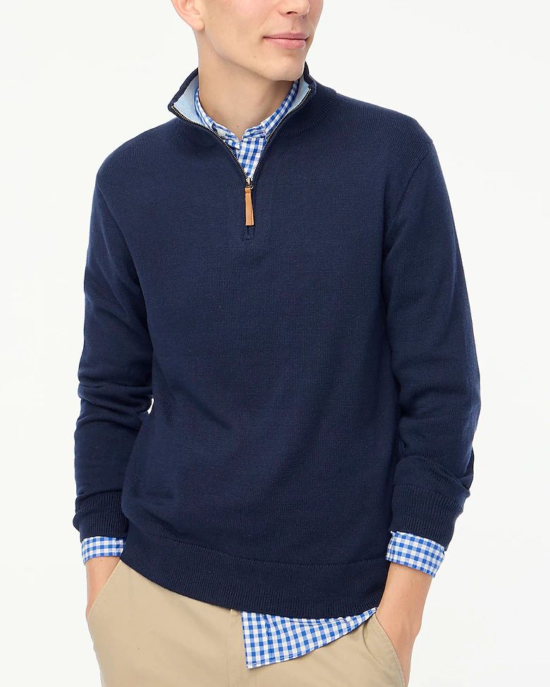 Cotton half-zip sweater | J.Crew Factory