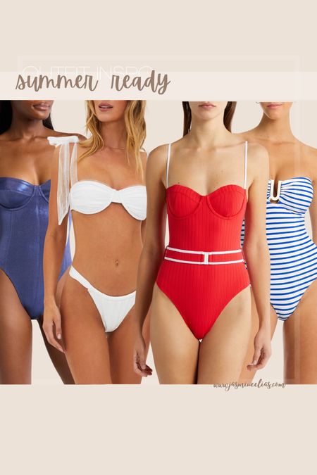 Fourth of July swimwear! all red white and blue 

#LTKSwim #LTKFindsUnder50 #LTKFindsUnder100