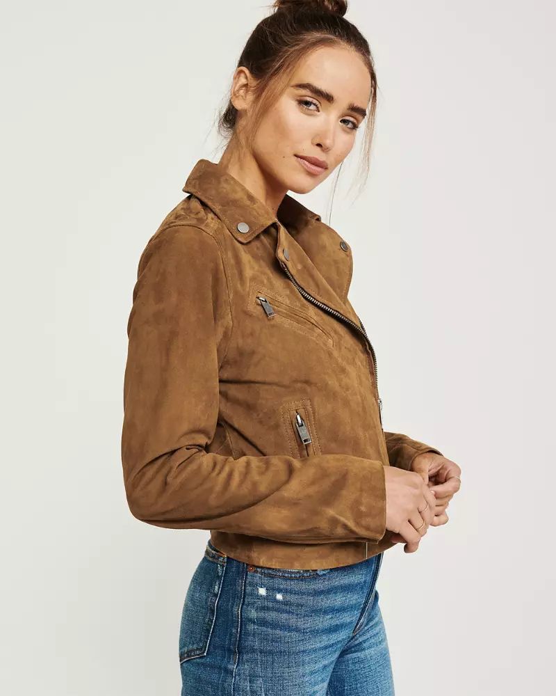 Suede Biker Jacket | Abercrombie & Fitch US & UK