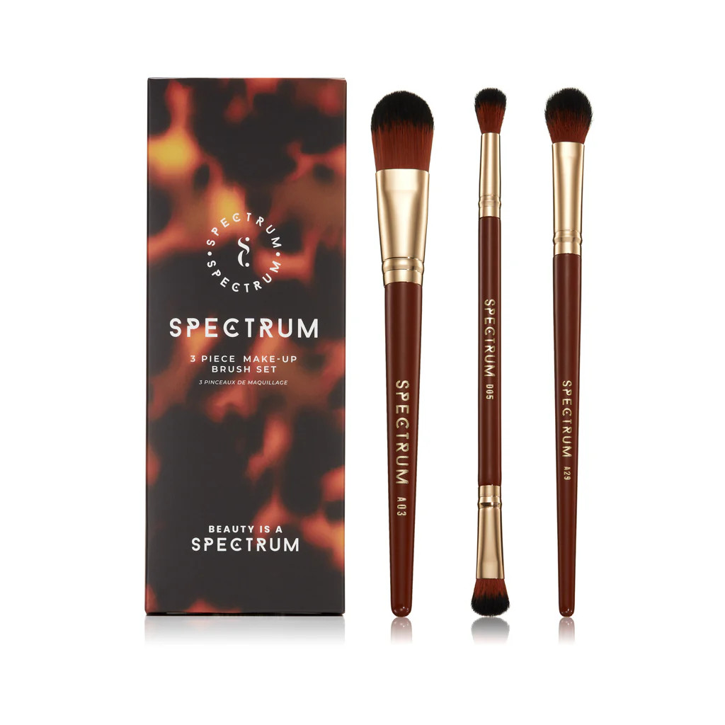 Pantherine 3 Piece Makeup Brush Set | Spectrum Collections