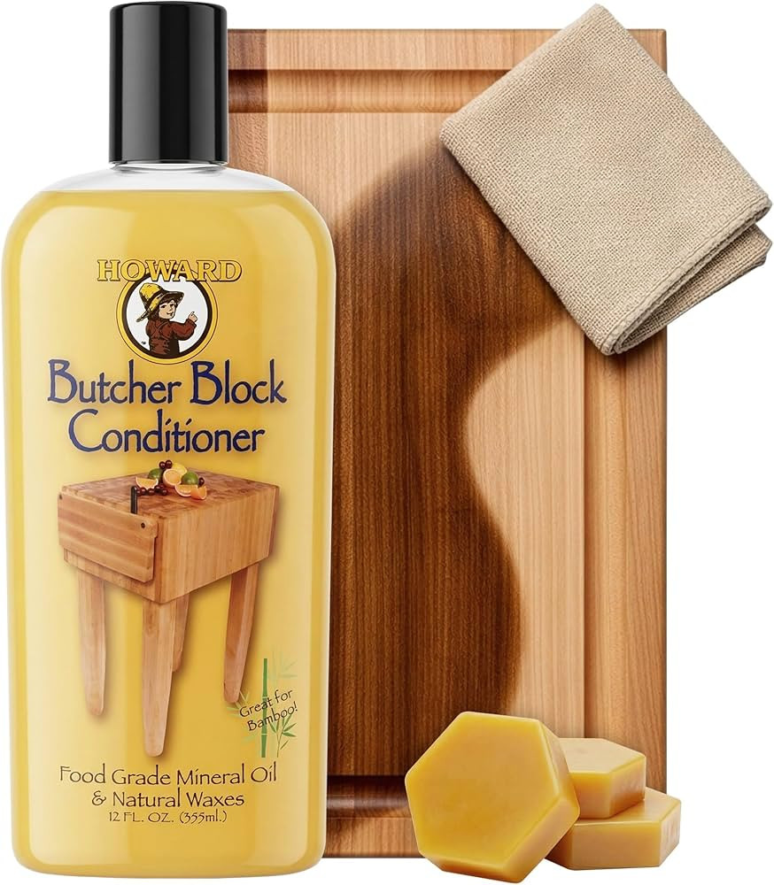 Howard Products Butcher Block Conditioner and Food Grade Mineral Oil for Wood Cutting Boards, 12 ... | Amazon (US)