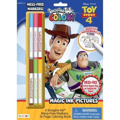 Toy Story 4 Imagine Ink Coloring Book with Mess-Free Magic Ink Markers - Bendon | Target