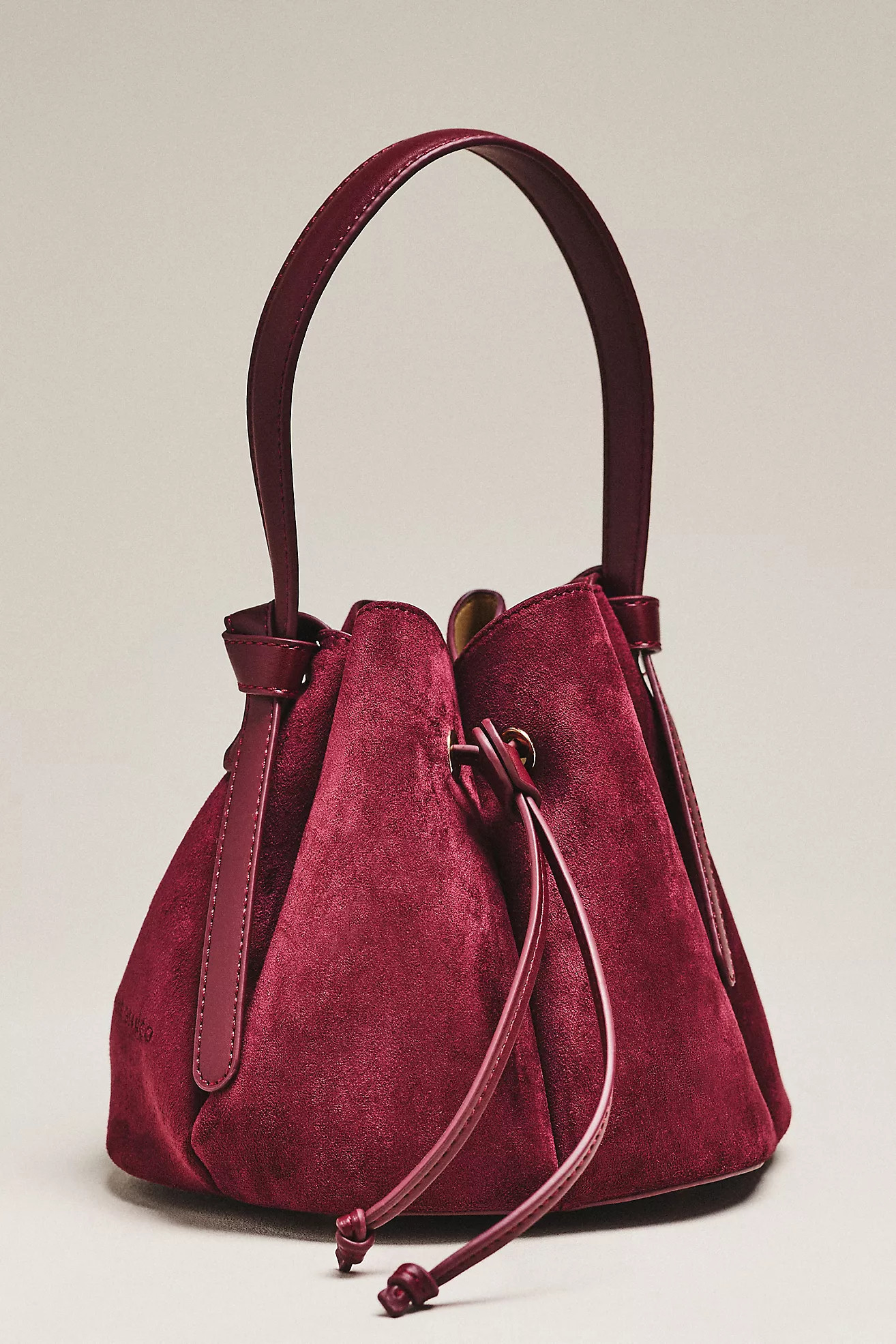 Melie Bianco Laguna Cinched Mini Faux-Suede Bucket Bag | Anthropologie (US)