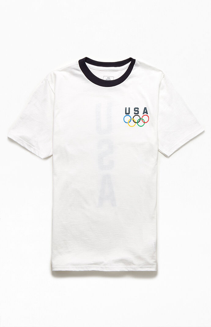 Team USA White Ringer T-Shirt | PacSun