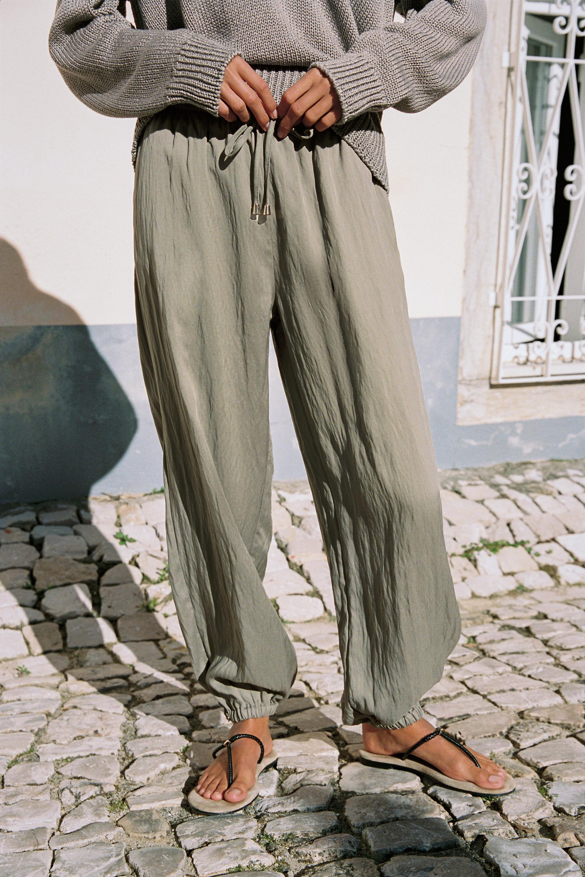 SAROUEL TROUSERS WITH ELASTIC WAIST | Zara UK