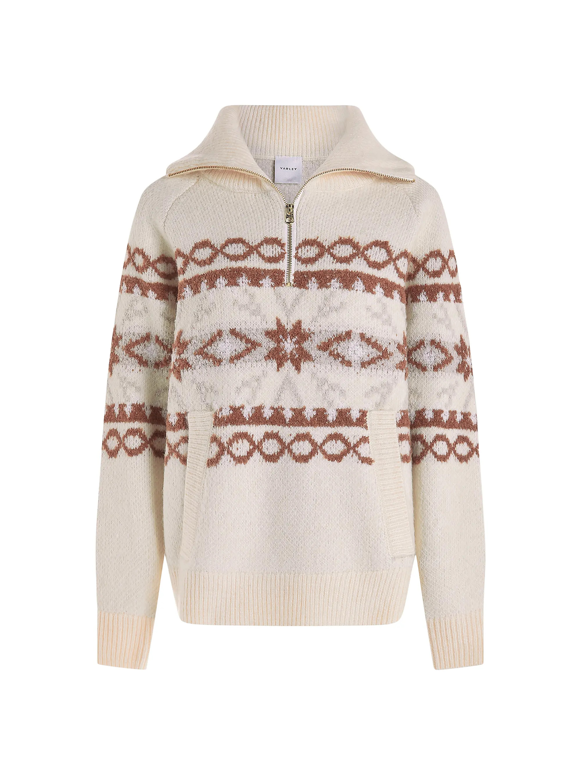 Cai Fair Isle Half-Zip Sweater | Saks Fifth Avenue