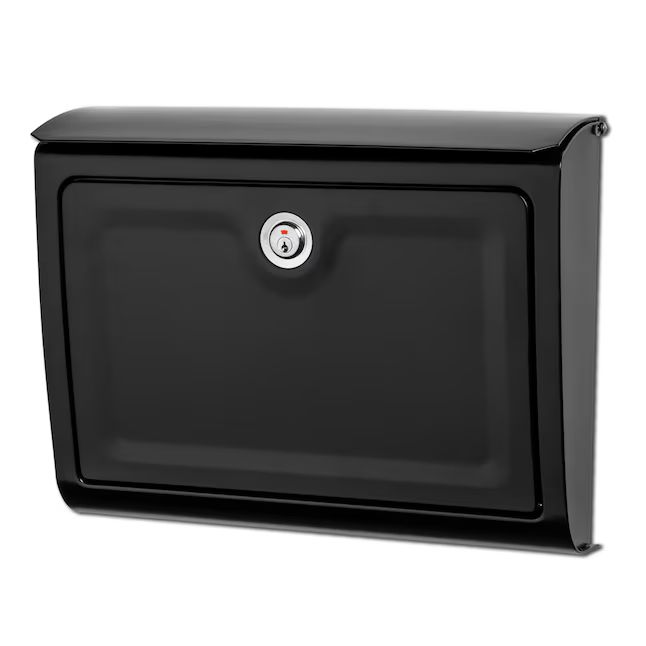 Architectural Mailboxes Wall Mount Black Metal Standard Lockable Mailbox | Lowe's