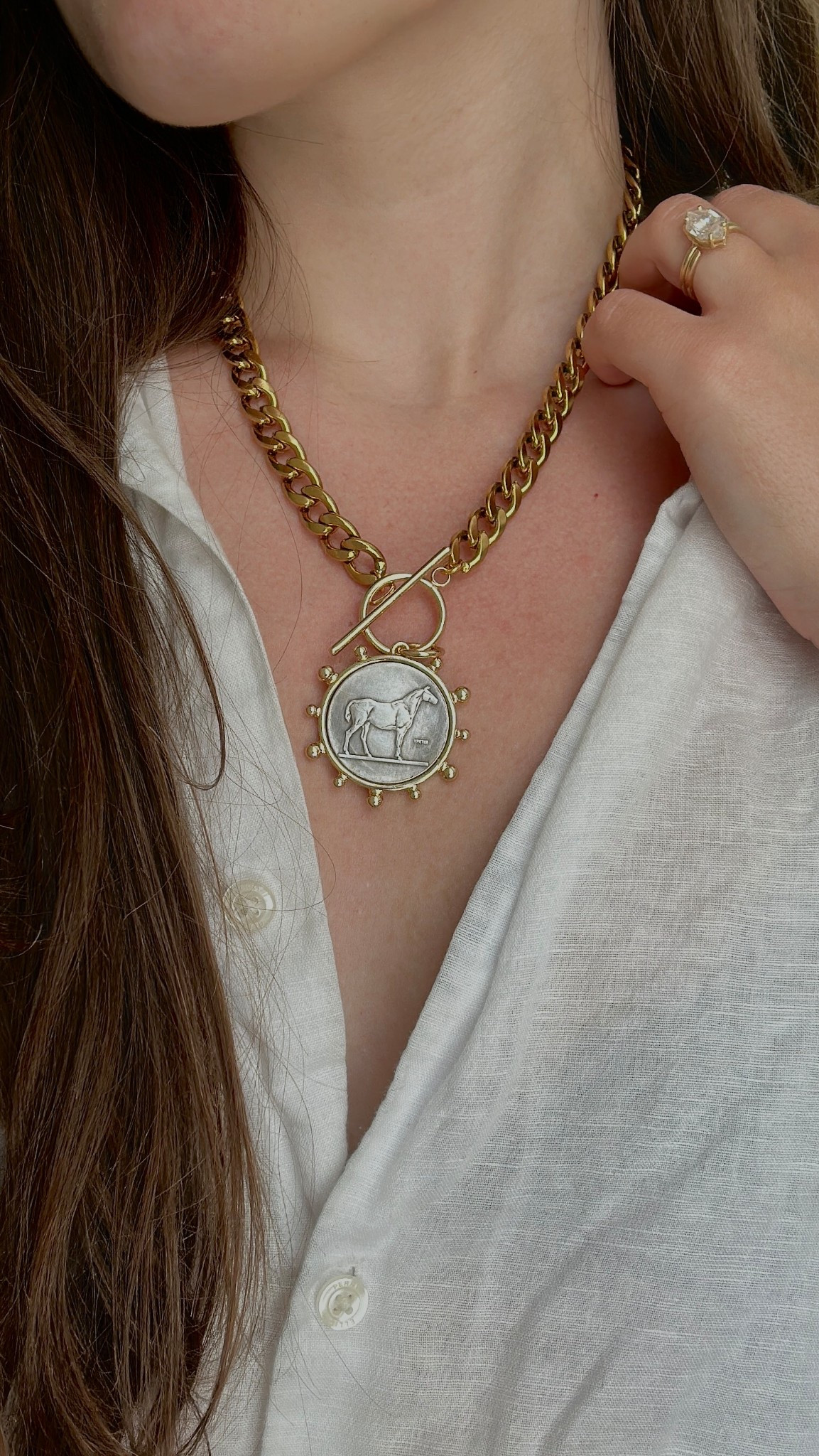 The most gorgeous horse coin necklace✨  #LTKjewelry 

#LTKFindsUnder100 #LTKStyleTip #LTKU