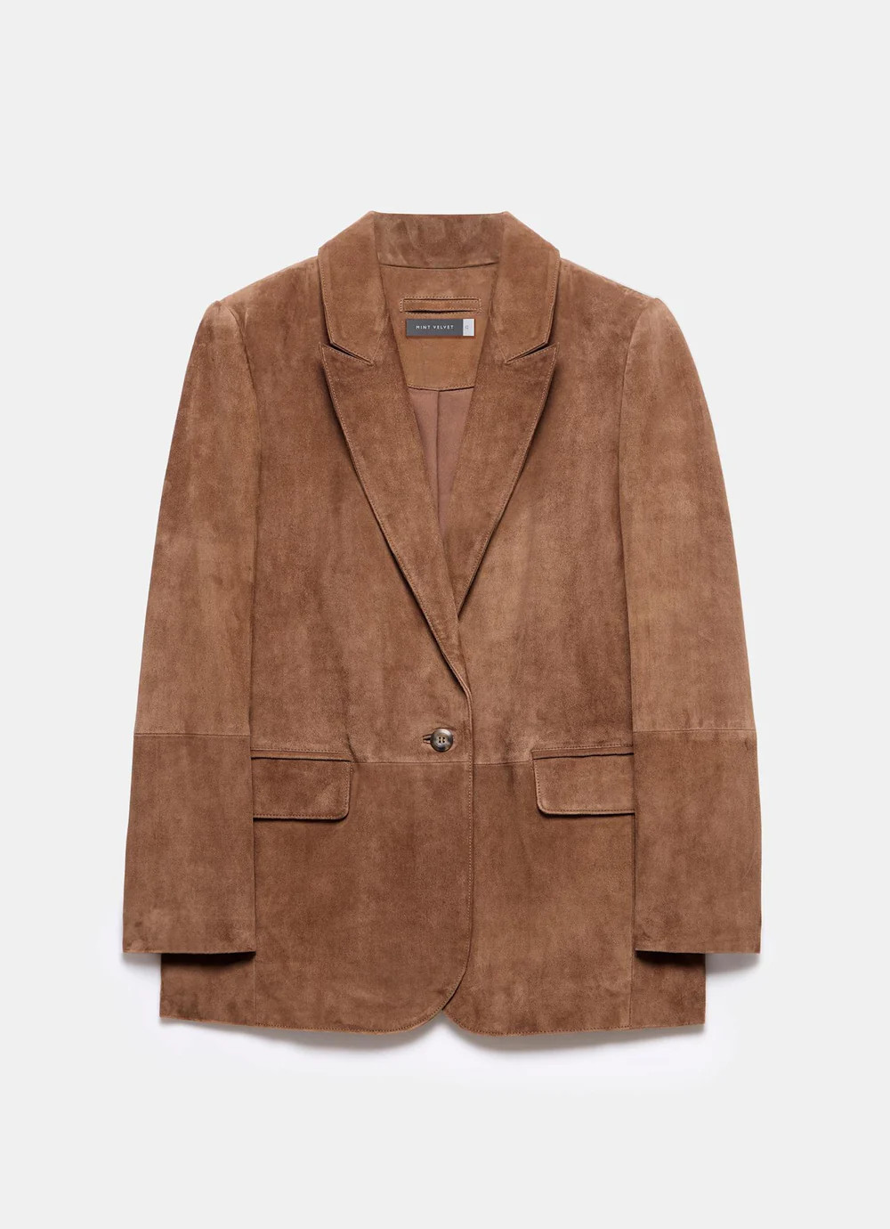 Tan Suede Blazer | Mint Velvet