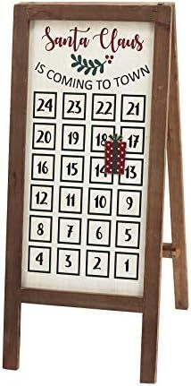 Farmhouse Style Christmas Advent Calendar, Christmas Countdown Wood Easel with 24 Day Countdown f... | Amazon (US)