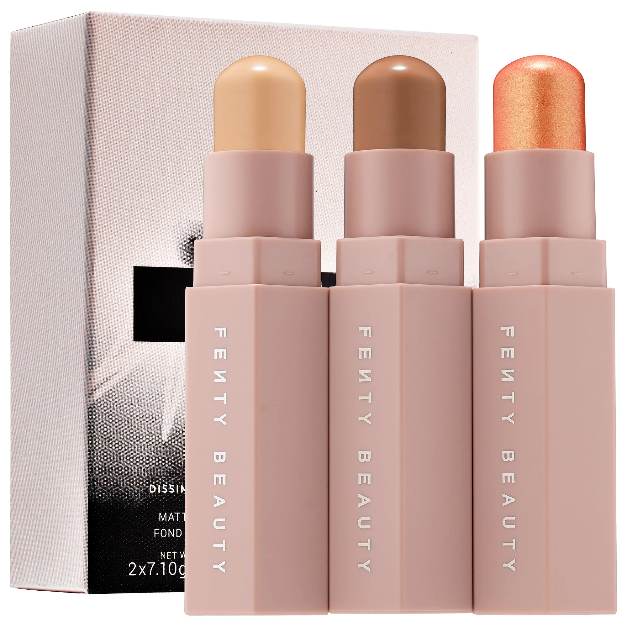 FENTY BEAUTY by Rihanna Match Stix Trio Medium 200 2 x 0.25 oz/ 7.10 g (Matte Skinstick), 0.25 oz/ 7 | Sephora (US)