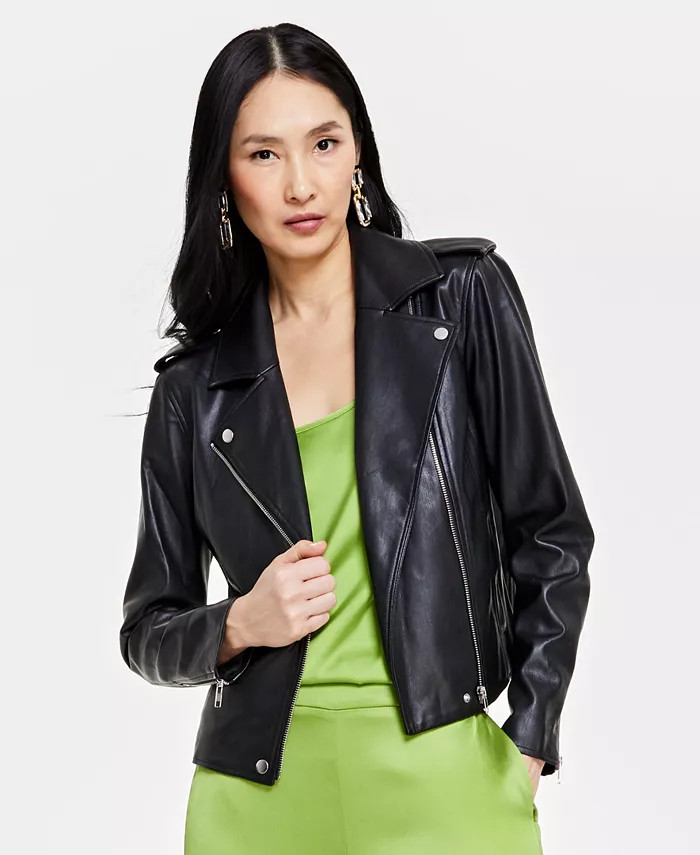 Women's Faux-Leather Jacket, Created for Macy's | Macy's