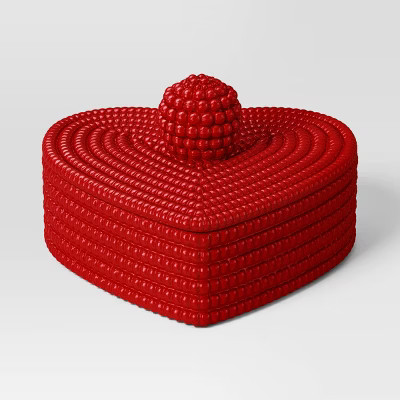 Beaded Heart Valentine's Decorative Box - Threshold™ | Target
