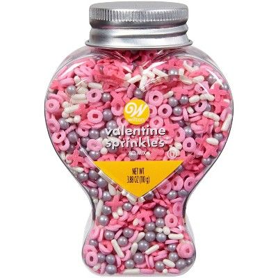 Wilton Heart Bottle Pink Sprinkles - 4.4oz | Target