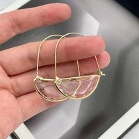 statement Clear Crystal Earrings, Large Hoop Sparkly Wedding Jewelry, Chunky Earrings |Ks | Etsy (US)