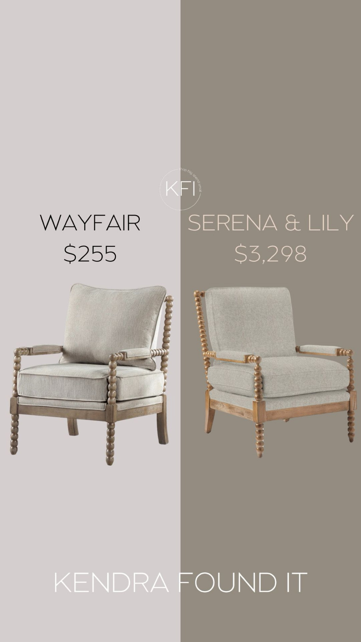 Serena and Lily dupe! 🎉 I love how beautiful this accent chair is! The wood details and upholstered seat are so elevated and make such an impact as a staple piece in your living room. But at almost $3,000 for the Serena & LIly version, I could not justify the purchase, but this @wayfair one for like a tenth of the price? Well, that I could justify. If you’re decorating on a budget, you need this Serena and Lily look for less in your life! 

#LTKHome #LTKSaleAlert