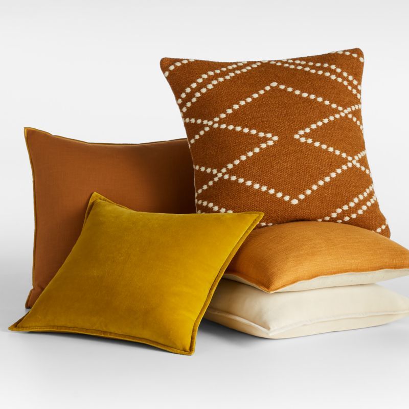 Warm-Toned Pillow Arrangement | Crate & Barrel | Crate & Barrel